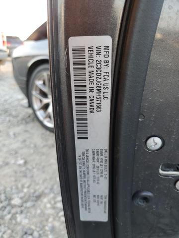 2021 DODGE CHALLENGER - 2C3CDZJG8MH571663