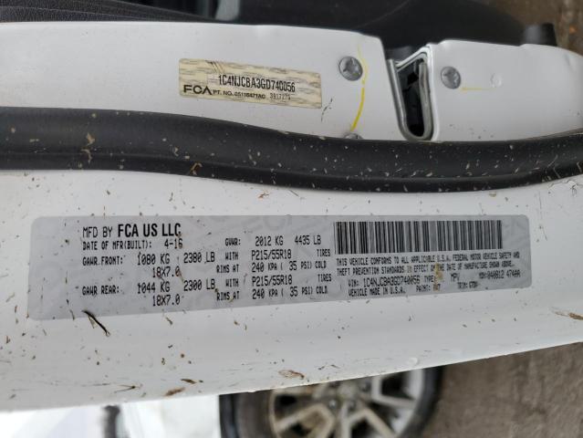 2016 JEEP COMPASS SP - 1C4NJCBA3GD740056