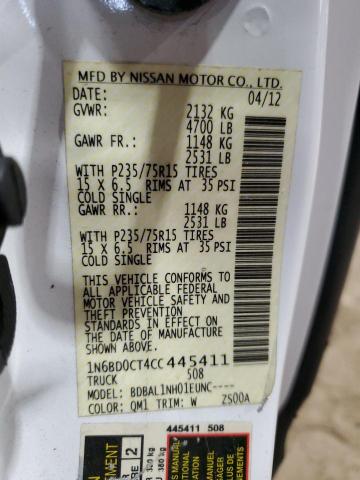 2012 NISSAN FRONTIER S - 1N6BD0CT4CC445411