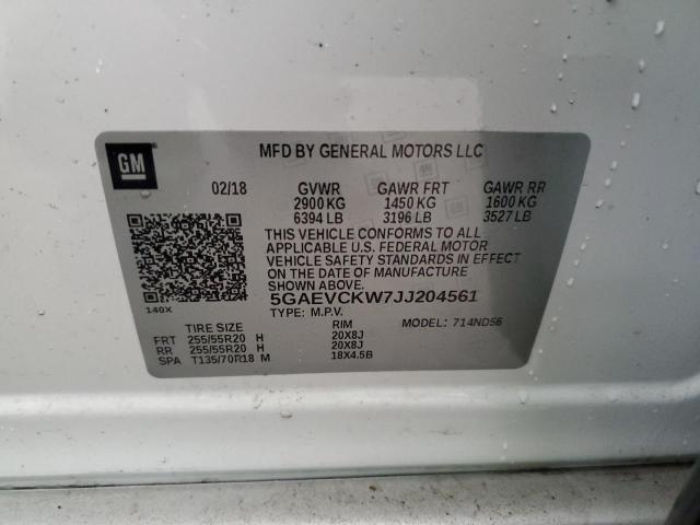 2018 BUICK ENCLAVE AV - 5GAEVCKW7JJ204561