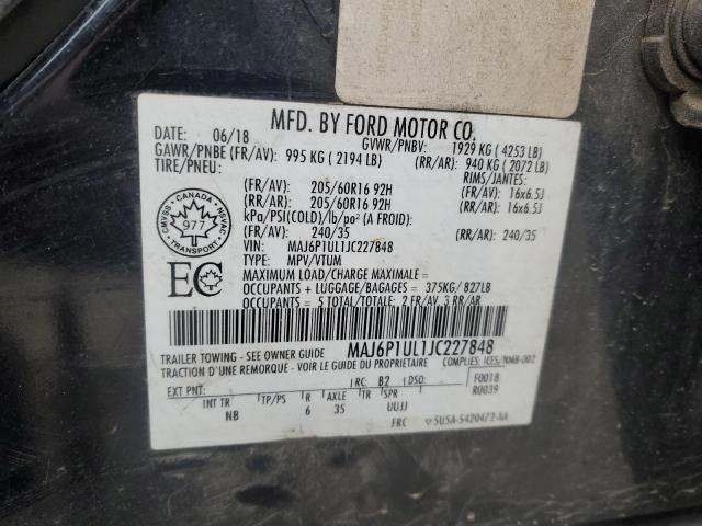 VIN MAJ6P1UL1JC227848 2018 FORD ECOSPORT no.12