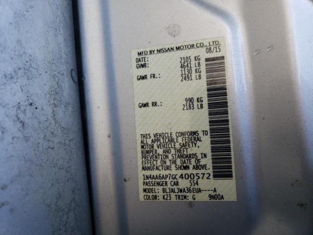 2016 NISSAN MAXIMA 3.5 - 1N4AA6AP7GC400572