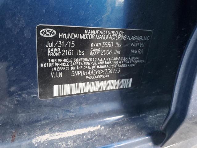 2016 HYUNDAI ELANTRA SE - 5NPDH4AE6GH736773