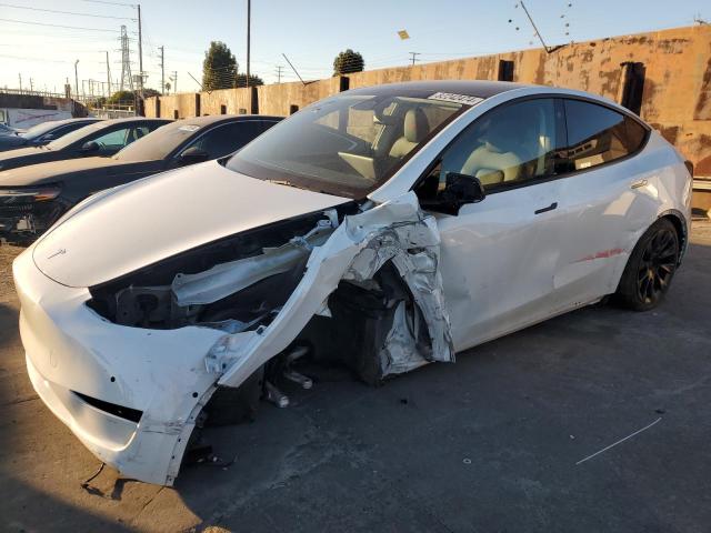 TESLA MODEL Y 2022 white  electric 7SAYGDEE2NA020351 photo #1