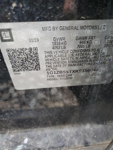 2019 CHEVROLET MALIBU LS - 1G1ZB5STXKF156044