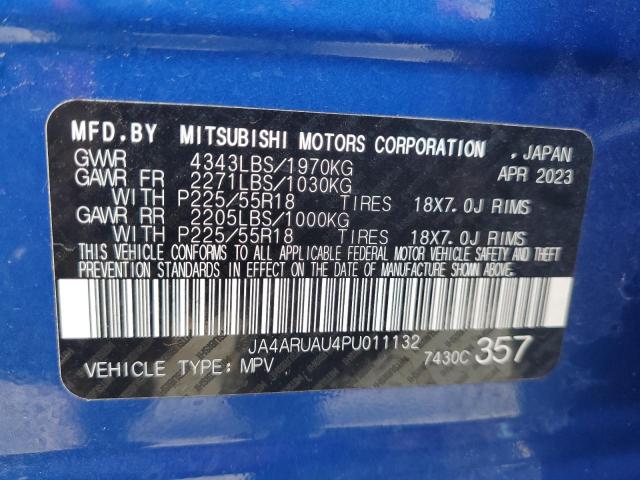 VIN JA4ARUAU4PU011132 2023 MITSUBISHI OUTLANDER no.12