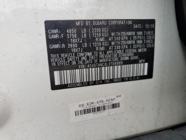 2020 SUBARU OUTBACK LI - 4S4BTANC8L3156889