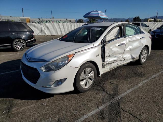 HYUNDAI SONATA HYB 2015 white  hybrid engine KMHEC4A40FA123687 photo #1