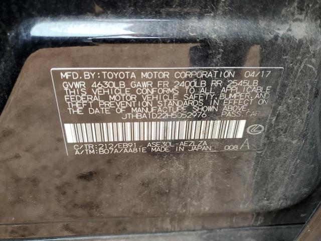 2017 LEXUS IS 200T - JTHBA1D22H5052976