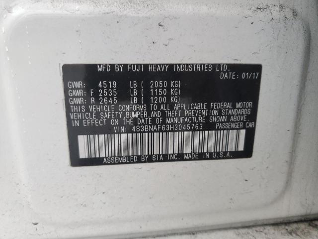 2017 SUBARU LEGACY 2.5 - 4S3BNAF63H3045763
