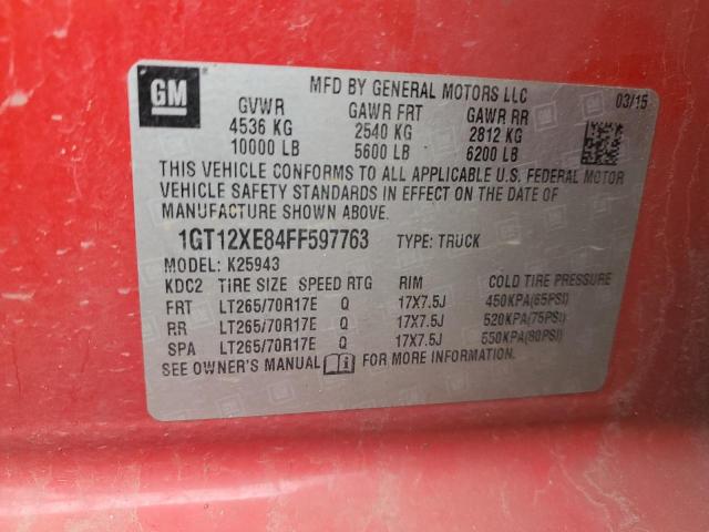 2015 GMC SIERRA K25 - 1GT12XE84FF597763