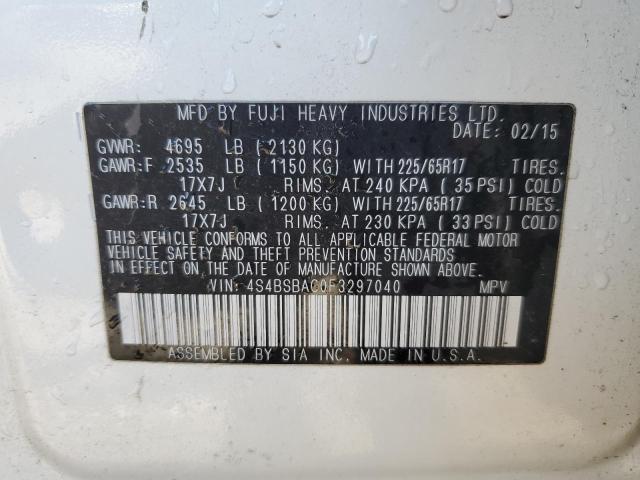 2015 SUBARU OUTBACK 2. - 4S4BSBAC0F3297040