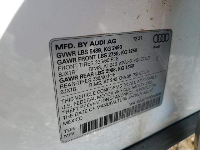 2022 AUDI Q5 PREMIUM - WA1GAAFY2N2049382