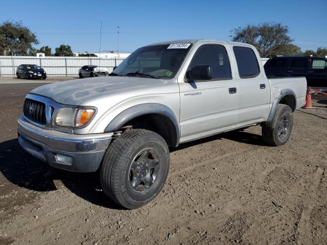 TOYOTA TACOMA DOU 2003 silver crew pic gas 5TEGN92N73Z270490 photo #1