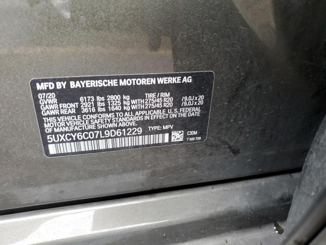 2020 BMW X6 XDRIVE4 - 5UXCY6C07L9D61229