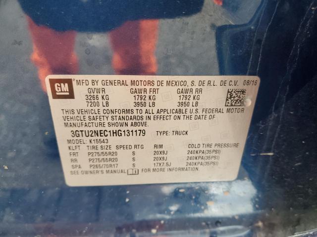 2017 GMC SIERRA K15 - 3GTU2NEC1HG131179