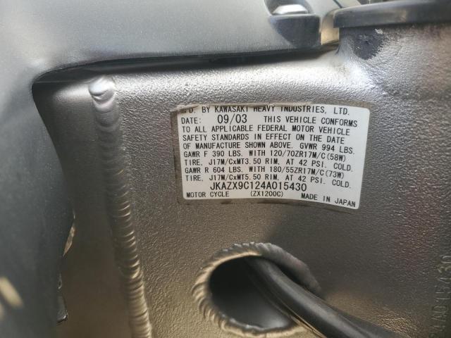 2004 KAWASAKI ZX1200 C JKAZX9C124A015430