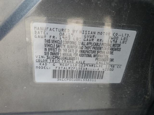 2019 NISSAN KICKS S - 3N1CP5CU0KL558511
