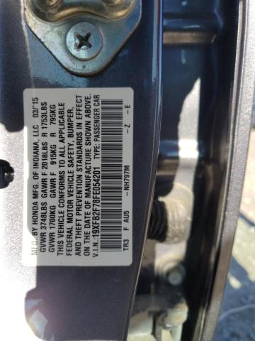 2015 HONDA CIVIC SE 19XFB2F78FE054201