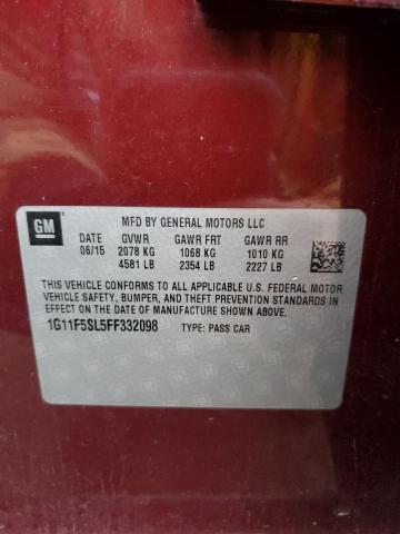 2015 CHEVROLET MALIBU LTZ - 1G11F5SL5FF332098