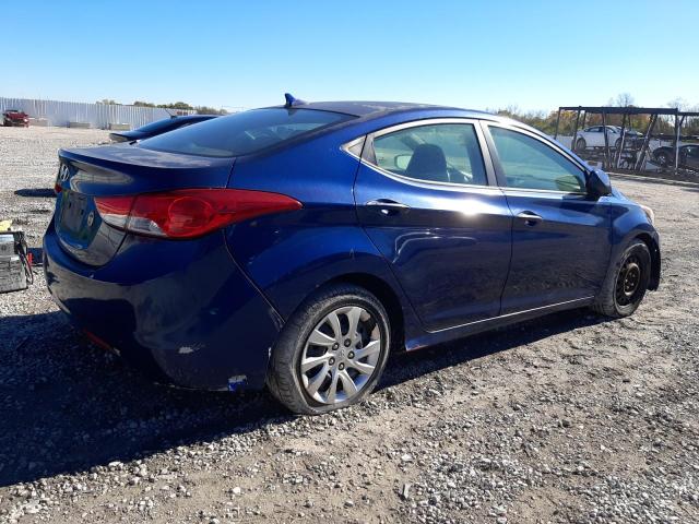 HYUNDAI ELANTRA GL 2013 blue  gas KMHDH4AE3DU537421 photo #4