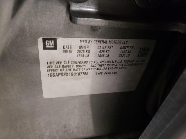2016 CADILLAC CTS - 1G6AP5SX1G0107756