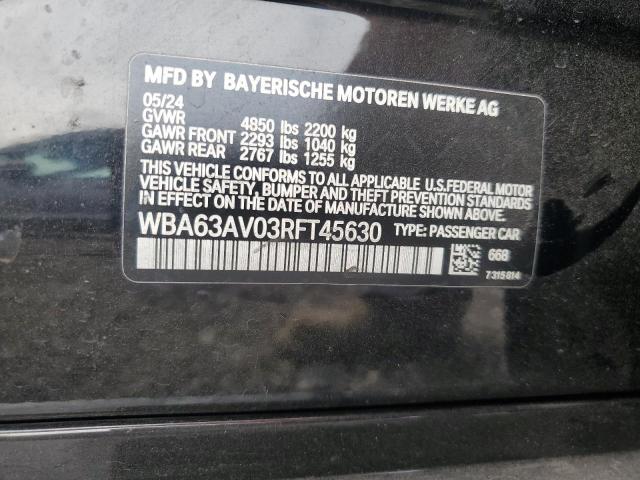 VIN WBA63AV03RFT45630 2024 BMW 4 SERIES no.12