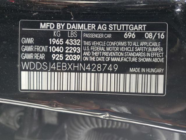 VIN WDDSJ4EBXHN428749 2017 MERCEDES-BENZ CLA-CLASS no.12