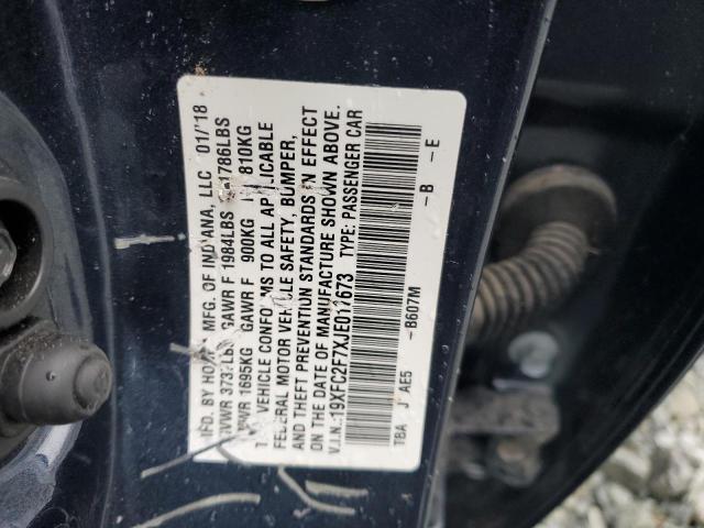 2018 HONDA CIVIC COUP 19XFC2F7XJE017673
