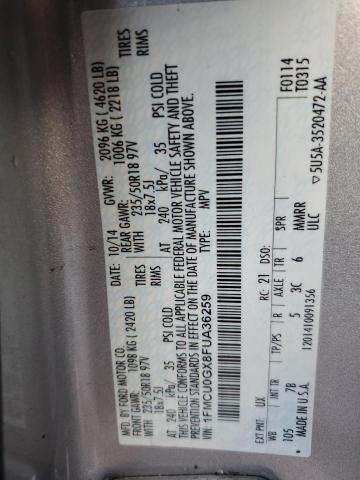 2015 FORD ESCAPE SE - 1FMCU0GX8FUA36259