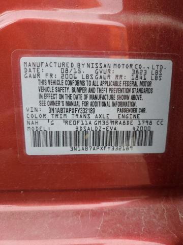 VIN 3N1AB7APXFY332189 2015 NISSAN SENTRA no.12