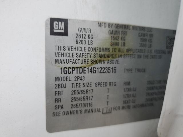 2016 CHEVROLET COLORADO Z - 1GCPTDE14G1223516