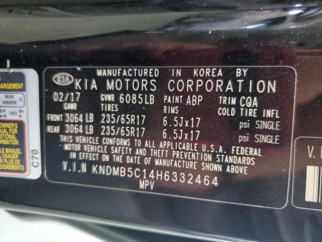 VIN KNDMB5C14H6332464 2017 KIA Sedona, LX no.13