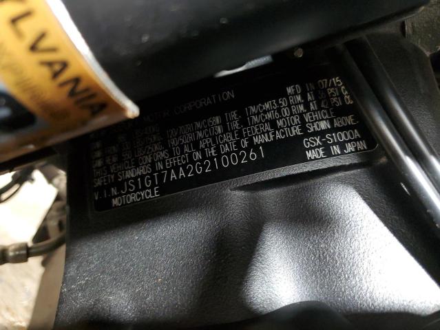 2016 SUZUKI GSX-S1000A JS1GT7AA2G2100261