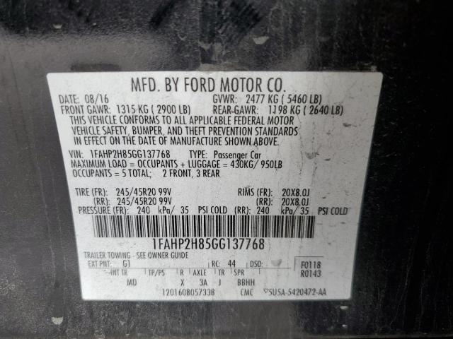 VIN 1FAHP2H85GG137768 2016 FORD TAURUS no.12