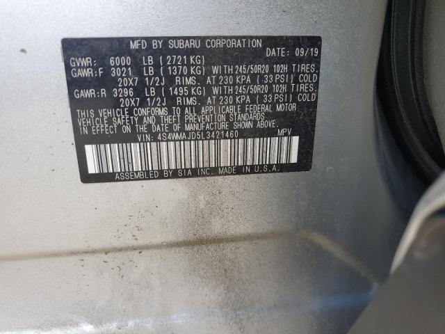 2020 SUBARU ASCENT LIM - 4S4WMAJD5L3421460