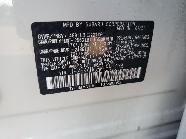 2021 SUBARU FORESTER JF2SKADC8MH581074