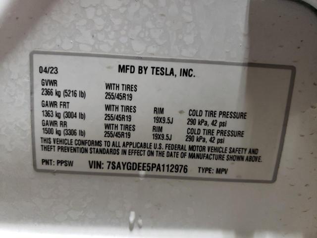 2023 TESLA MODEL Y - 7SAYGDEE5PA112976