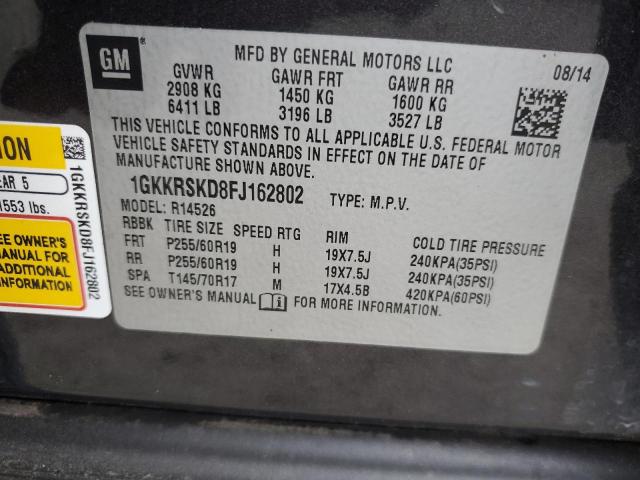 2015 GMC ACADIA SLT - 1GKKRSKD8FJ162802