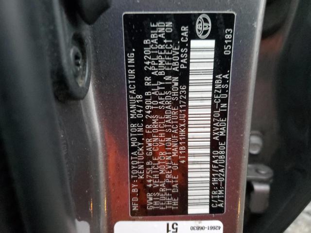 2018 TOYOTA CAMRY L - 4T1B11HKXJU117236