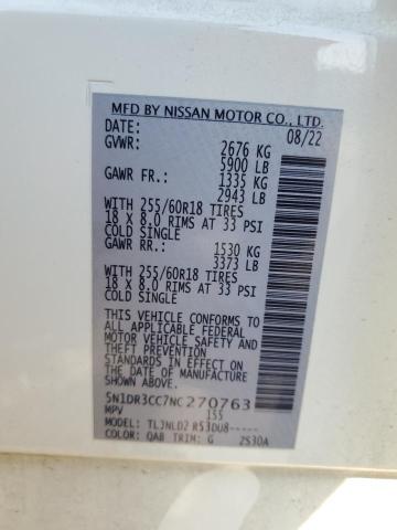 2022 NISSAN PATHFINDER - 5N1DR3CC7NC270763