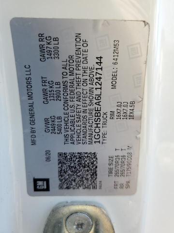 2020 CHEVROLET COLORADO - 1GCHSBEA6L1247144