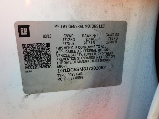 2018 CHEVROLET CRUZE LS - 1G1BC5SM8J7201062
