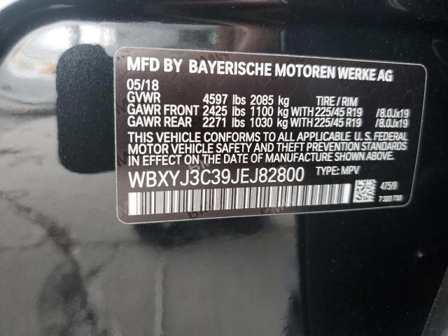 2018 BMW X2 SDRIVE2 - WBXYJ3C39JEJ82800