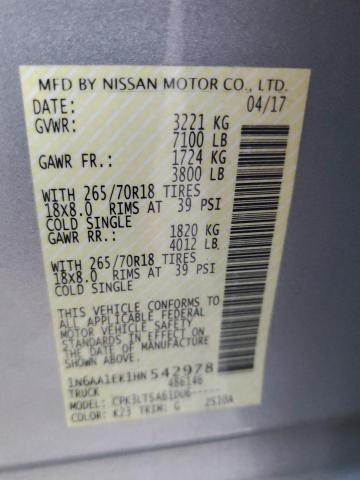 2017 NISSAN TITAN S - 1N6AA1EK1HN542978
