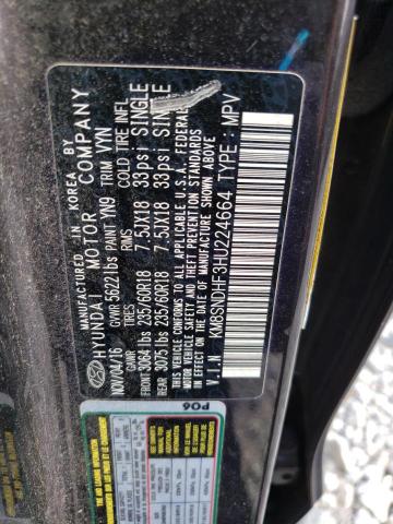 2017 HYUNDAI SANTA FE S - KM8SNDHF3HU224664
