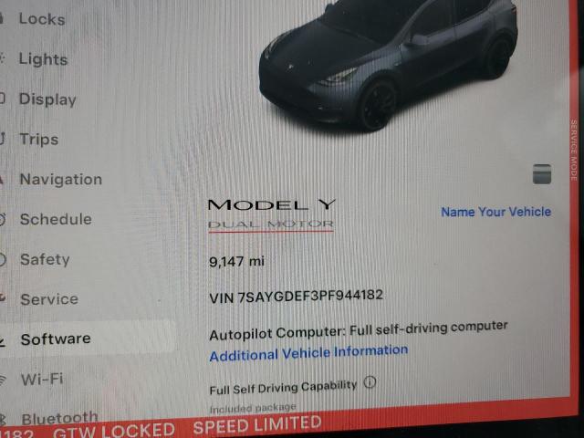 2023 TESLA MODEL Y - 7SAYGDEF3PF944182