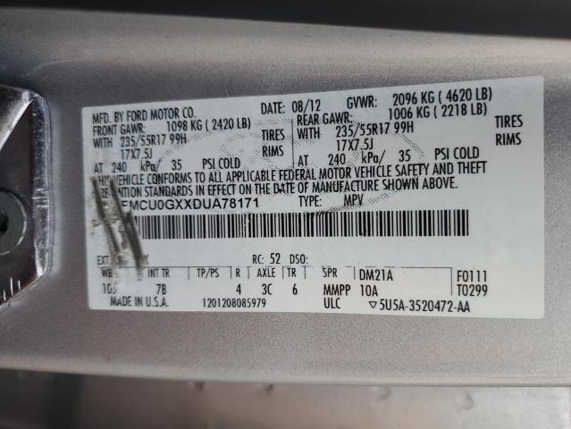 VIN 1FMCU0GXXDUA78171 2013 Ford Escape, SE no.13