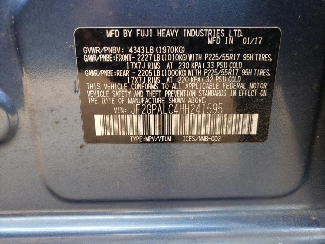 2017 SUBARU CROSSTREK - JF2GPALC4HH241595