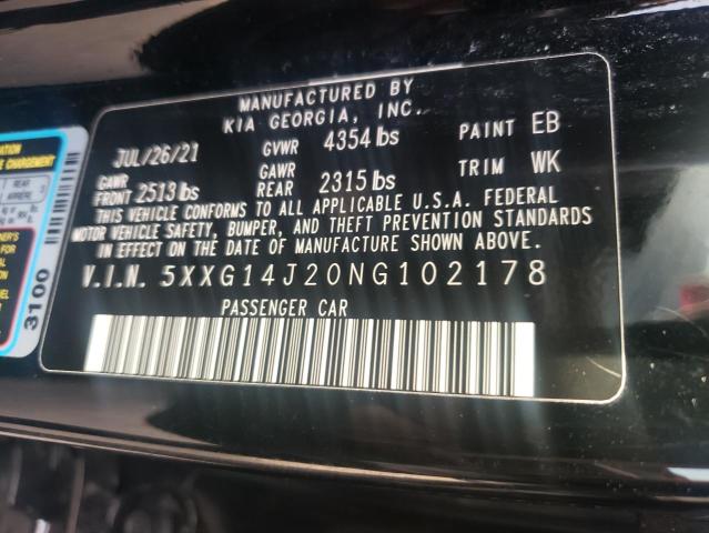 2022 KIA K5 LXS - 5XXG14J20NG102178